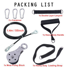 Load image into Gallery viewer, Fitness DIY Pulley Cable Machine Attachment System Arm Biceps Triceps Blaster Hand Strength Trainning Home Gym Workout Equipment
