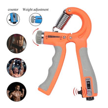 Load image into Gallery viewer, R-Shape Adjustable Hand Grip Sports Strength Countable Exercise Strengthener Gripper Spring Finger Pinch Carpal Expander
